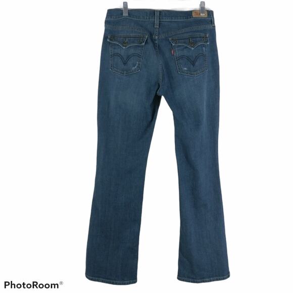 Levi's 515 Pocket Flap High Rise Boot Cut Western Jeans 10 - Picture 2 of 5